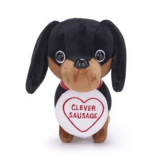Supplemental image for 5050624376918 - Love Hearts 7" Clever Sausage Dog Plush Gift