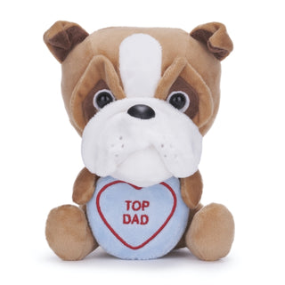Supplemental image for 5050624376956 - Love Hearts 7" Top Dad Bulldog Plush Gift