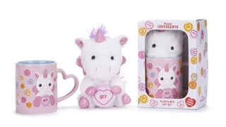Cover image for 5050624377403 - Love Hearts Unicorn Bff Mug And Plush Set