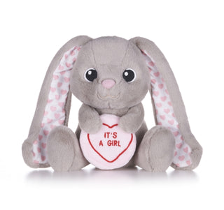 Supplemental image for 5050624380168 - Love Hearts 7" Baby Girl Bunny Plush Gift
