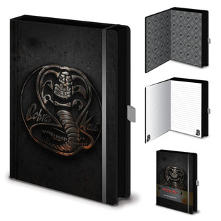 Cover image for 5051265735317 - Cobra Kai (Metal Badge) Premium A5 Premium Notebook