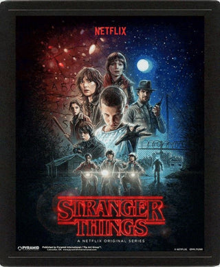 Cover image for 5051265828590 - Stranger Things (One Sheet) 10 x 8" 3D Lenticular Poster (Framed)