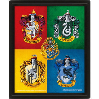 Supplemental image for 5051265875693 - Harry Potter (Colourful Crest) - Framed