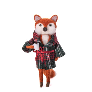 Cover image for 5055259284324 - Fox in Tartan Dressing Gown Felt Decoration