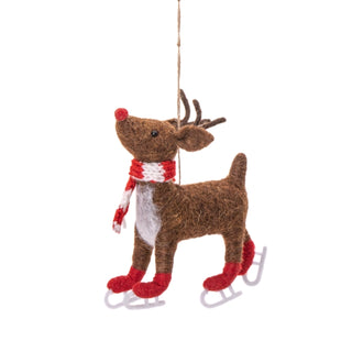 Cover image for 5055259284430 - Skating Rudolph Felt Decoration