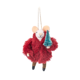 Supplemental image for 5055259284546 - Mouse in Fur Coat with Tree