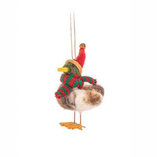 Cover image for 5055259285642 - Duck with Santa Hat & Scarf Felt Decoration