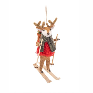 Cover image for 5055259285703 - Skiing Reindeer Felt Decoration