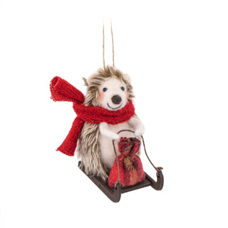 Cover image for 5055259285758 - Sledging Hedgehog Felt Decoration