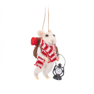 Supplemental image for 5055259285857 - Camping Mouse Felt Decoration