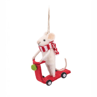 Cover image for 5055259285888 - Fancy Mouse on a Scooter Felt Decoration