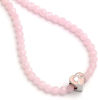 Cover image for 5055583451997 - Barbie Pink Bead Necklace with Heart Shaped Bead Charm