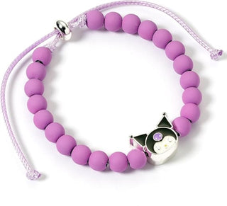 Cover image for 5055583480287 - Hello Kitty Purple Beaded Bracelet with Kuromi Charm