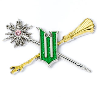 Cover image for 5055583480843 - Wicked For Good Wand and Broomstick Pin Badge