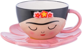 Supplemental image for 5055992754696 - Sass & Belle Frida Cup And Flower Saucer Set