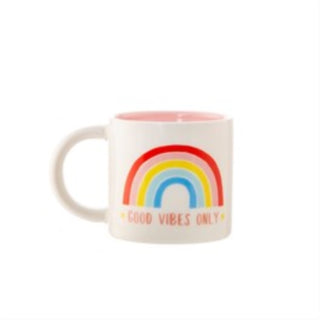 Supplemental image for 5055992754825 - Sass & Belle Chasing Rainbows Good Vibes Only Mug