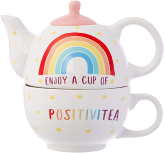 Supplemental image for 5055992754832 - Sass & Belle Rainbow Positivitea Tea For One