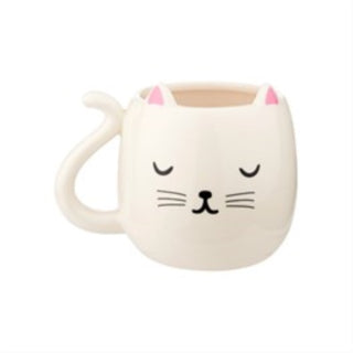 Supplemental image for 5055992757390 - Sass & Belle Cutie Cat Shaped Mug