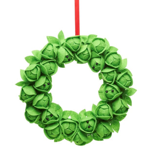 Supplemental image for 5055992770948 - Brussels Sprouts Felt Wreath