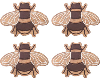 Cover image for 5055992774779 - Sass & Belle Wooden Bee Coasters - Set Of 4