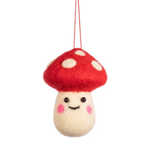 Cover image for 5055992778166 - Smiley Felt Mushroom Hanging Decoration