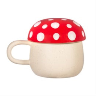 Cover image for 5055992786321 - Sass & Belle Red Mushroom Mug with Lid