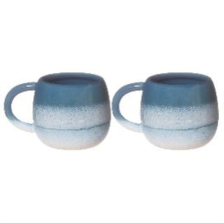 Cover image for 5055992794746 - Sass & Belle Mojave Glaze Espresso Blue Mug - Set of 2