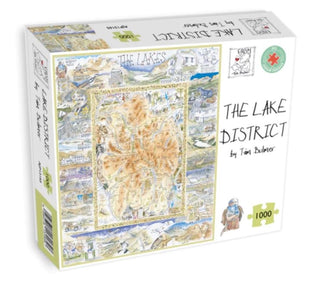 Cover image for 5056318131658 - Map of Lake District Jigsaw 1000 Piece Puzzle