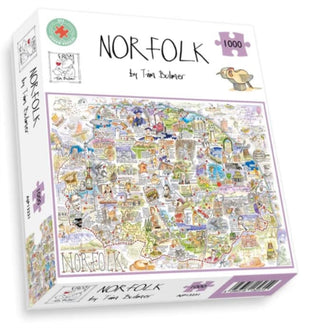 Supplemental image for 5056318132310 - Map of Norfolk Jigsaw 1000 Piece Puzzle