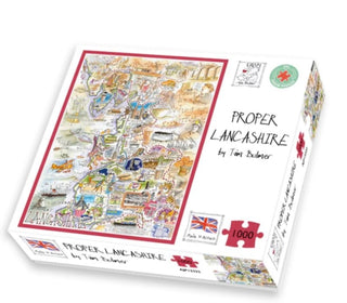Supplemental image for 5056318133225 - Map of Proper Lancashire Jigsaw 1000 Piece Puzzle