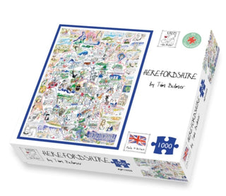 Supplemental image for 5056318133256 - Map of Herefordshire Jigsaw 1000 Piece Puzzle