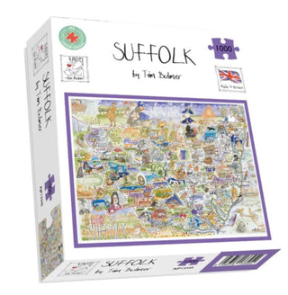 Cover image for 5056318133454 - Map of Suffolk Jigsaw 1000 Piece Puzzle