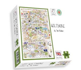 Cover image for 5056318133492 - Map of Wiltshire Jigsaw 1000 Piece Puzzle