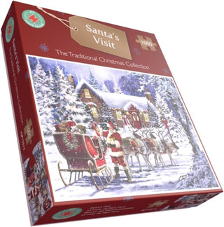 Cover image for 5056318135137 - Santa's Visit 1000 Piece Jigsaw Puzzle