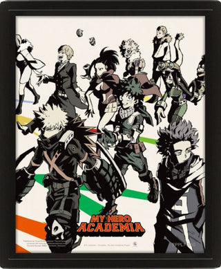 Cover image for 5056480359874 - My Hero Academia S5 (Heroes & Villains) 3D Lenticular Poster (Framed)