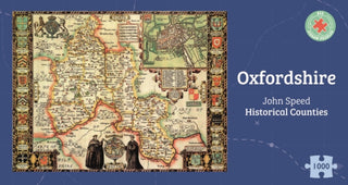 Cover image for 5060085100021 - Oxfordshire Historical 1610 Map 1000 Piece Puzzle