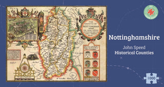 Cover image for 5060085100038 - Nottinghamshire Historical 1610 Map 1000 Piece Puzzle