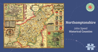 Cover image for 5060085100052 - Northamptonshire Historical 1610 Map 1000 Piece Puzzle