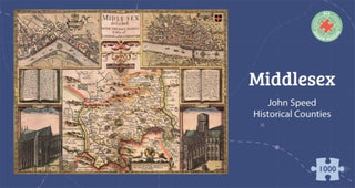 Cover image for 5060085100076 - Middlesex Historical 1610 Map 1000 Piece Puzzle
