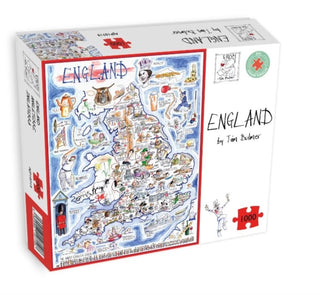 Cover image for 5060085107198 - Map of England Jigsaw 1000 Piece Puzzle