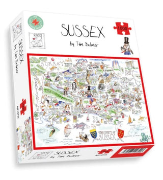 Cover image for 5060085107228 - Map of Sussex Jigsaw 1000 Piece Puzzle