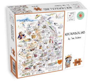 Cover image for 5060085107303 - Map of Northumberland Jigsaw 1000 Piece Puzzle