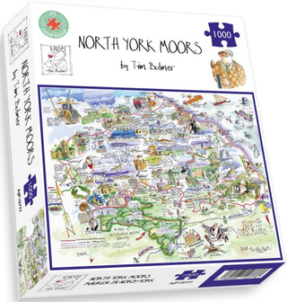 Cover image for 5060085107778 - Map of North York Moors Jigsaw 1000 Piece Puzzle
