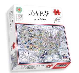 Supplemental image for 5060085107990 - Map of USA Jigsaw 1000 Piece Puzzle