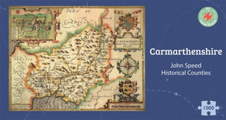 Cover image for 5060085108034 - Carmarthenshire Historical 1610 Map 1000 Piece Puzzle