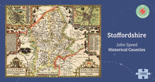 Cover image for 5060085109444 - Staffordshire Historical 1610 Map 1000 Piece Puzzle