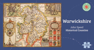 Supplemental image for 5060085109475 - Warwickshire Historical 1610 Map 1000 Piece Puzzle