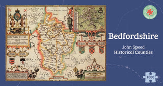 Cover image for 5060085109833 - Bedfordshire Historical 1610 Map 1000 Piece Puzzle