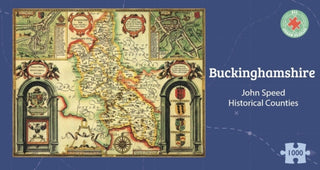 Cover image for 5060085109864 - Buckinghamshire Historical 1610 Map 1000 Piece Puzzle