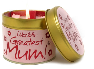 Cover image for 5060142842574 - World's Greatest Mum - Scented Tin Candle